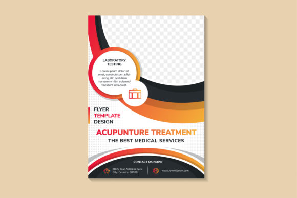 Acupuncture Treatment Cover Vertical Graphics