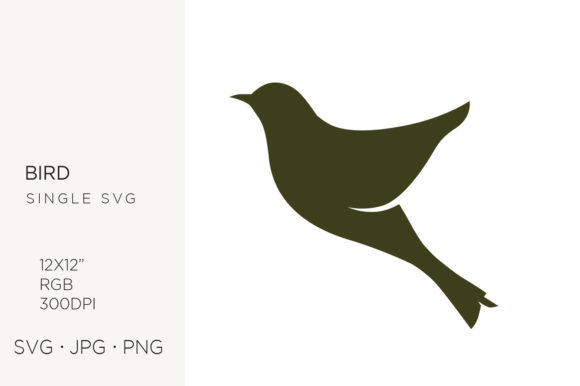Black Bird Silhouette Clipart: Graphics & Icons for Local Branding