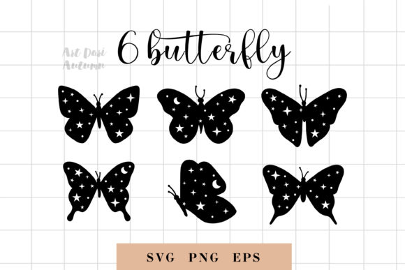 Butterfly Celestial Set: Graphics for Crafts Sellers