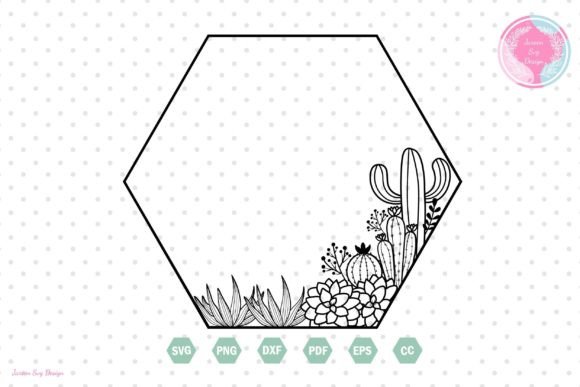 Cactus Frame SVG: Graphics & Print Templates for Warm, Handmade Brands