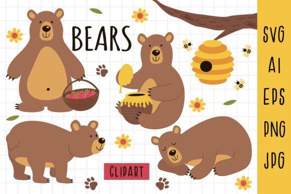 Honey Bear Clipart, Teddy Bear Clipart