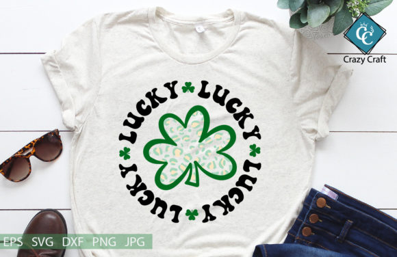 Lucky Word Circle Graphics & T-Shirt Designs