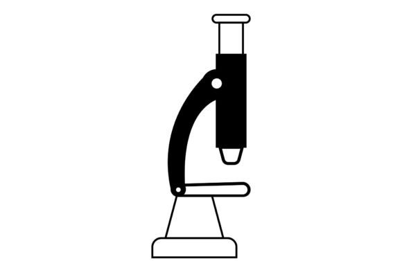 Microscope Clipart Artwork: Minimalist Icons & Graphics