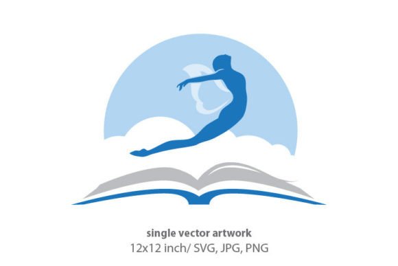Open Book with Fairy, Logo Icon