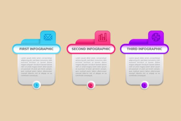 Rectangle Infographic 3d Style Graphics