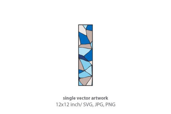 Stained Glass Pattern Inside Letter I: Graphics and Icons for Creative Branding