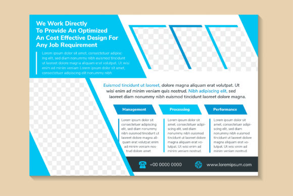 We Work Directly Horizontal Flyer: Graphics & Print Templates