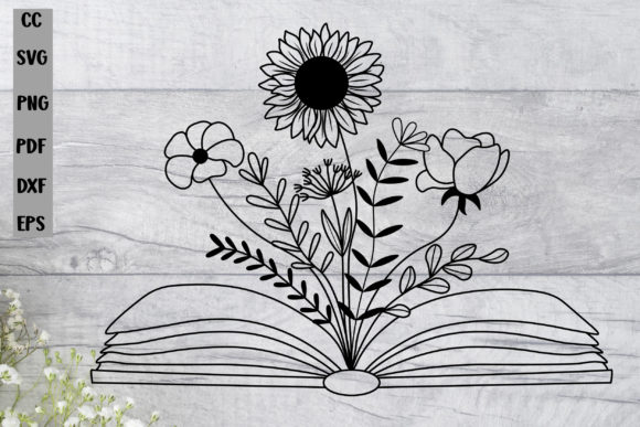 Wildflower Book SVG: Graphics & Print Templates for Handmade Brands
